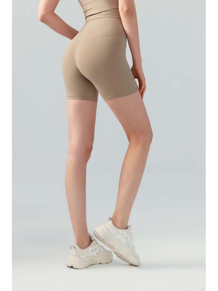 

Женские леггинсы для йоги с высокой эластичностью: Шорты для фитнеса и велоспорта с эффектом подтяжки бедер и защитой от просвечивания L хаки