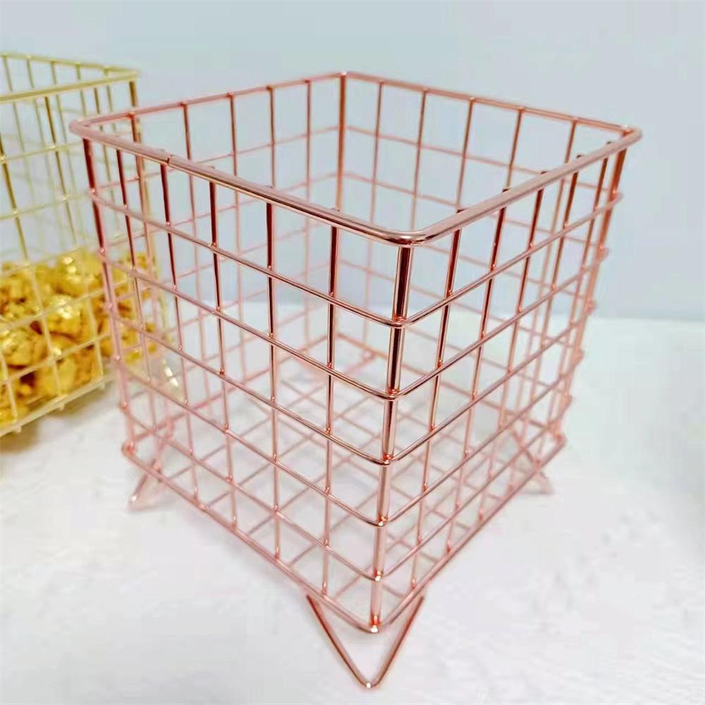 Storage Container Table Top Home 13.5x13.5x16cm Iron Art Storage Tools Storage Basket Creative Stationery Household Tools Modern