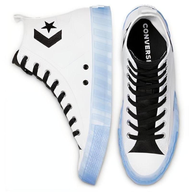 Black Ice Ne A x Converse 1970-ųjų Chuck Apvalus pirštas Suvarstomi Aukštakulniai Drobės Batai Unisex Stiliaus Balti ir Juodi