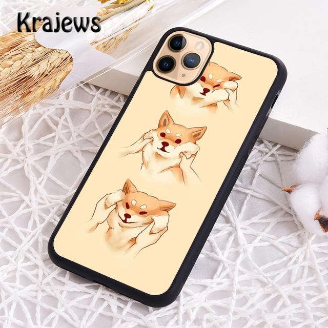 Krajews Lustige Shiba Inu Handyhülle Cover Für iPhone 17 Air 16 15 14 plus 12 13 pro max coque Schale Fundas