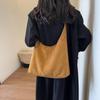 Women Suede Shoulder Bag Fashion Tote Bag Solid Color Stylish Crossbody Bag Adjustable Strap Top Handle Bag Daily Commuting Bag