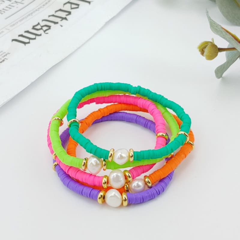 LALA Pearl Bead Bracelet (Set of 5)