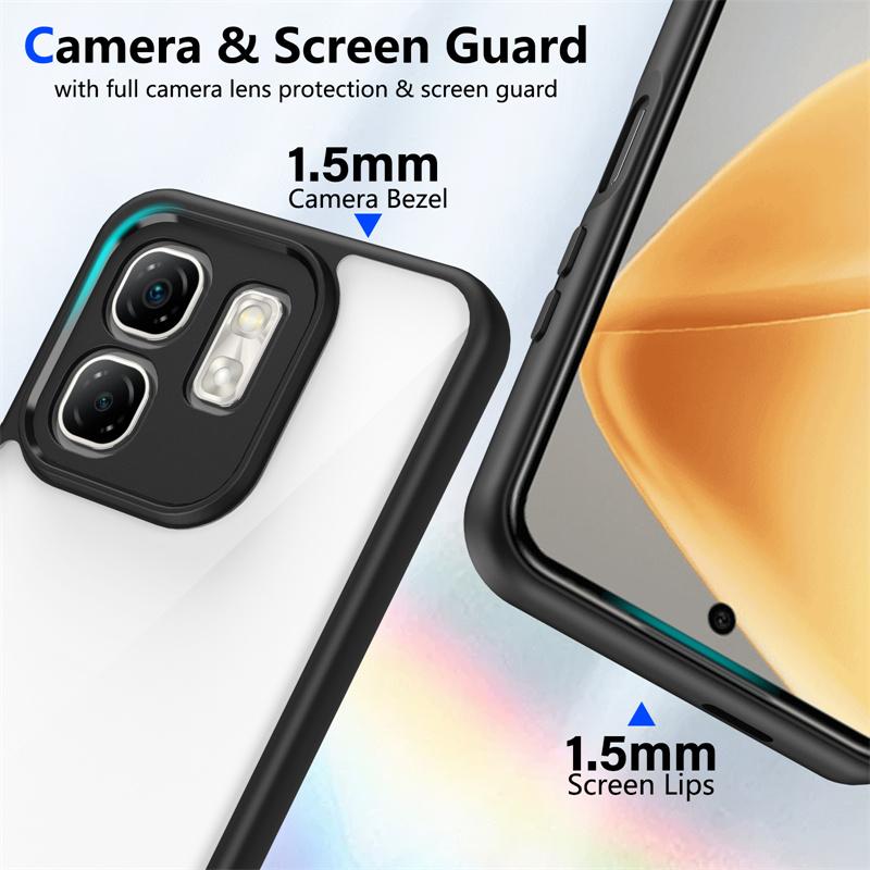 Infinix Hot 50i 4G X6531 X6531B Case Plating Silicone Bumper Shockproof Clear Back Cover Hard Phone Case for Infinix Hot 50i 4G