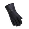 Leather gloves men's winter touch screen thickened fleece windproof warm motorcycle outdoor non-slip riding waterproof gloves
