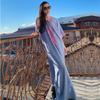 Copricostume da spiaggia in caftano con ricamo Copricostume da spiaggia in cotone Saida de Praia Costume da bagno da donna Copricostume bikini