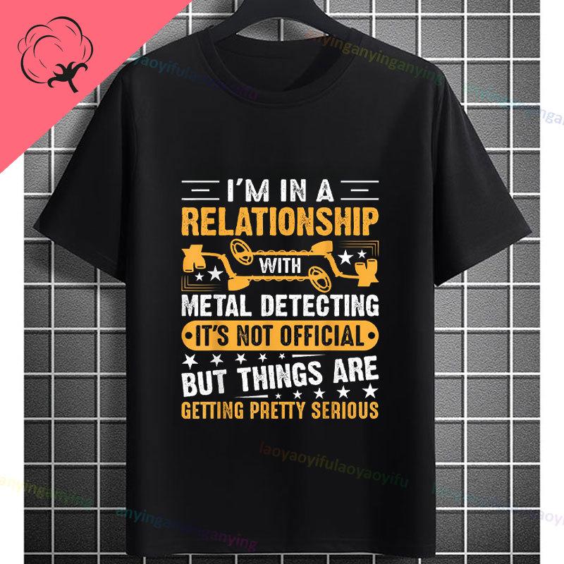 Funny Metal Detecting Is My RetireUnisext Plan Slogan Metal Detectors Graphic Tshirt Short Sleeve 100 Cotton Casual Tee