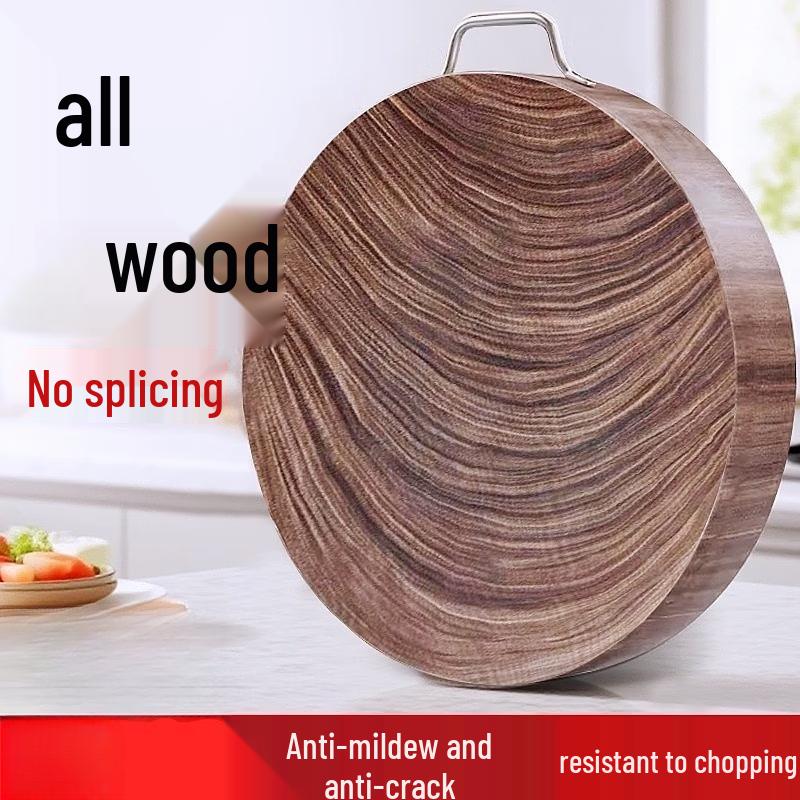 

Yicheng Vietnamese Ironwood Round Chopping Block with Steel Hoop