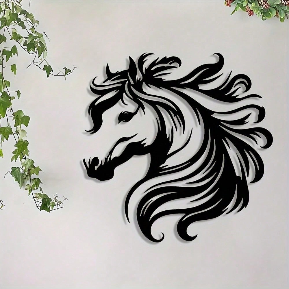 Horse Head Metal Wall Art Rustic Farmhouse Decor Living Room Bedroom Garden Yard