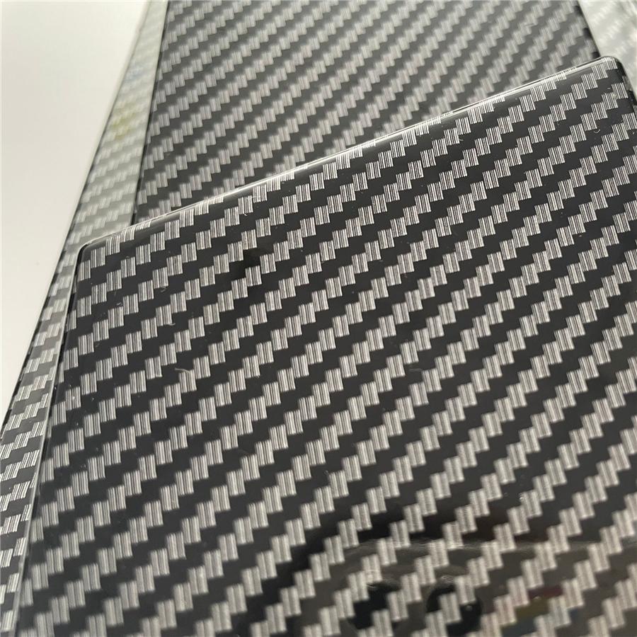 Glossy Carbon Fiber Look Car Air Flow Vent Cover Universal Decorative Styling