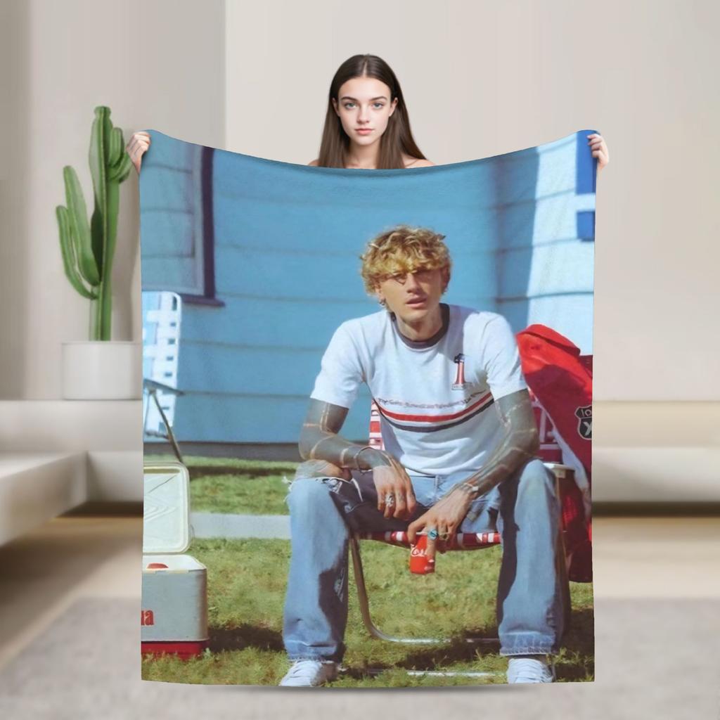 Manta MGK Lost Americana Tour 2025-2026 Múltiples Tamaños Suave y Ligera Mantas de Tiro para Sofá Sillón y Cama