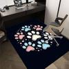 1PC Paw Prints Hearts Carpet Ultra Soft, Thick & Absorbent, Non Slip Machine Washable Mat for Entryway
