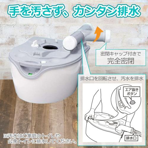 CARMATE PortaPotti Electric Flush Portable Toilet White PPE002