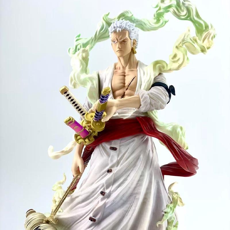 28cm Pvc Anime Figure Zoro One Piece Nika Roronoa Figure Dual Heads Statue Collectible Model Toy Christmas Gift Best-