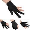 Unisex Snooker Billiard Cue Glove Pool Left Hand Open Three Finger Gloves(black)