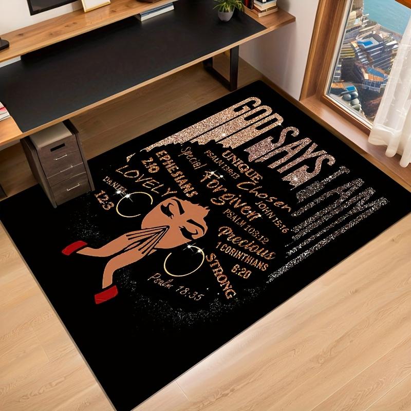 

Crystal velvet carpet 1 piece luxury floor mat-non-slip, machine washable, living room bedroom interior decoration 50x80cm