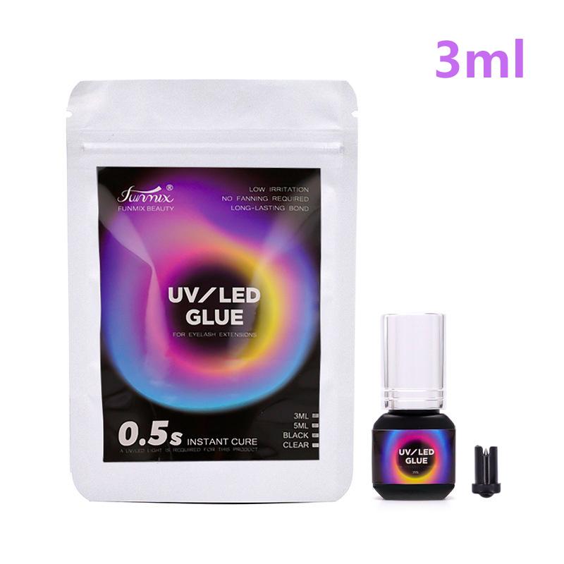 1 Pcs 3/5Ml Uv Led Lamp Quick Drying Eyelash Glue Illuminator 1S Fast Curing Glue Eyelash Professional Eyelash Glue Makeup Tool 2