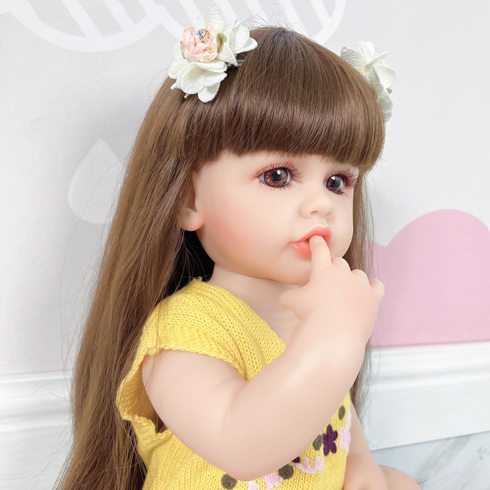 KEIUMI Reborn Doll Waterproof Full Silicone Vinyl Body Girl Bebe Reborn Dolls 55 Cm Birthday Gifts