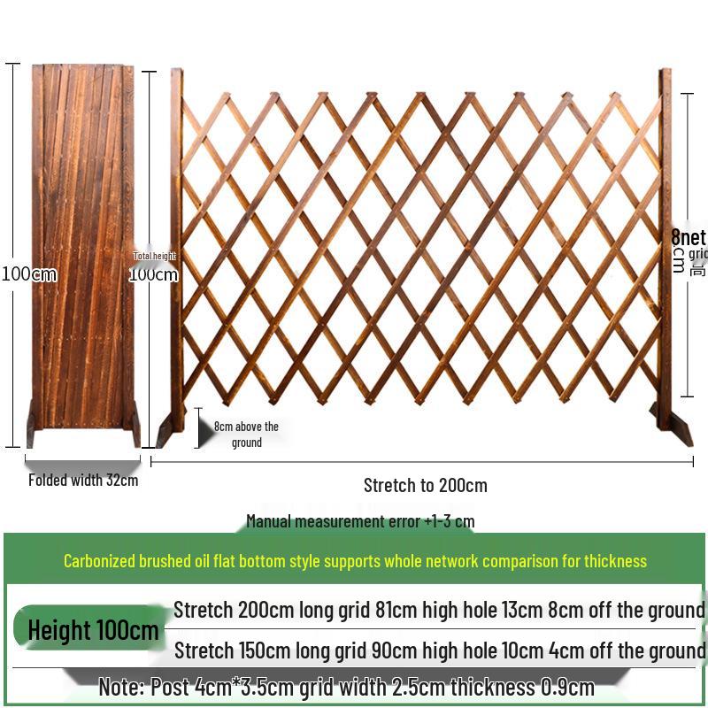 Extendable Anticorrosive Wood Garden Fence & Climbing Frame for Outdoor and Indoor Use