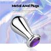 RUNYU Large Anal Plug Metal Lighting Modeling Butt Plug Women Men Anal Expansion Couple Adule Sex Toy 18+