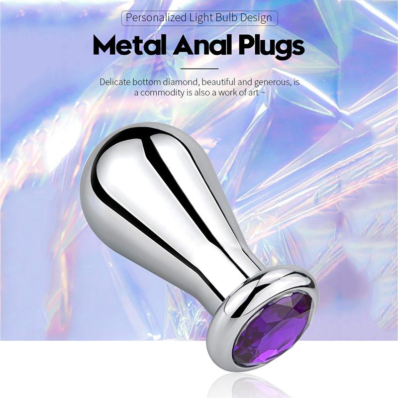 RUNYU Large Anal Plug Metal Lighting Modeling Butt Plug Women Men Anal Expansion Couple Adule Sex Toy 18+