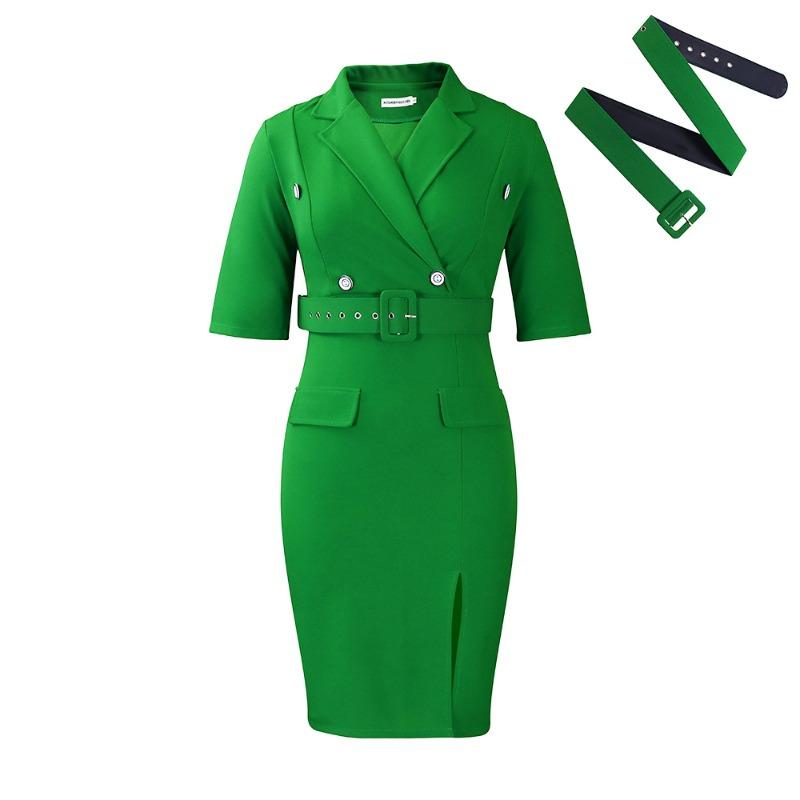 

Large size women s clothing 02 winter new suit collar hip wrap thin split fork professional African dress XXXL