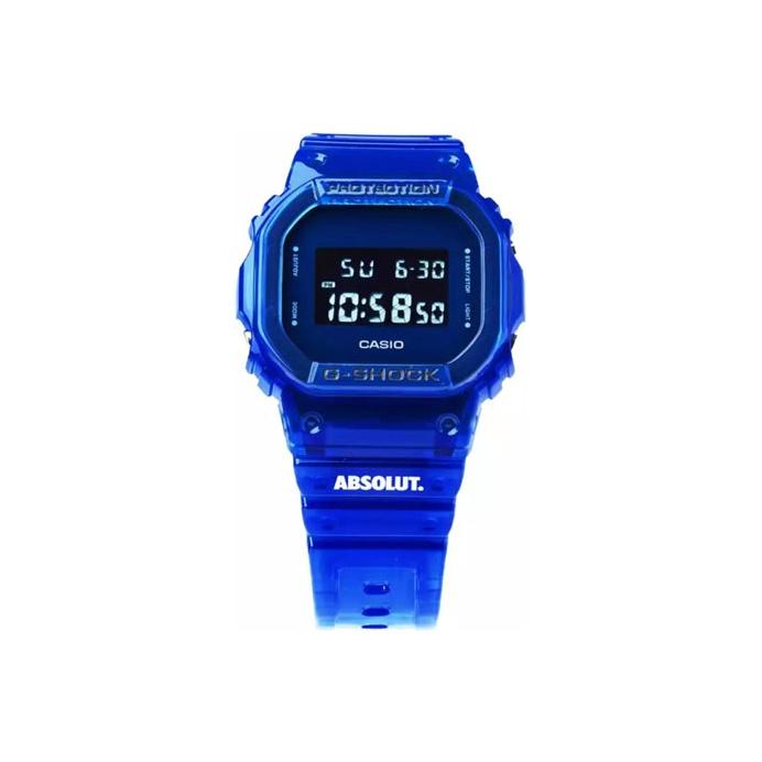 CASIO Men G-SQUAD Series Black Watch DW-5600SB-2PRABS Blue Regular Watch Box