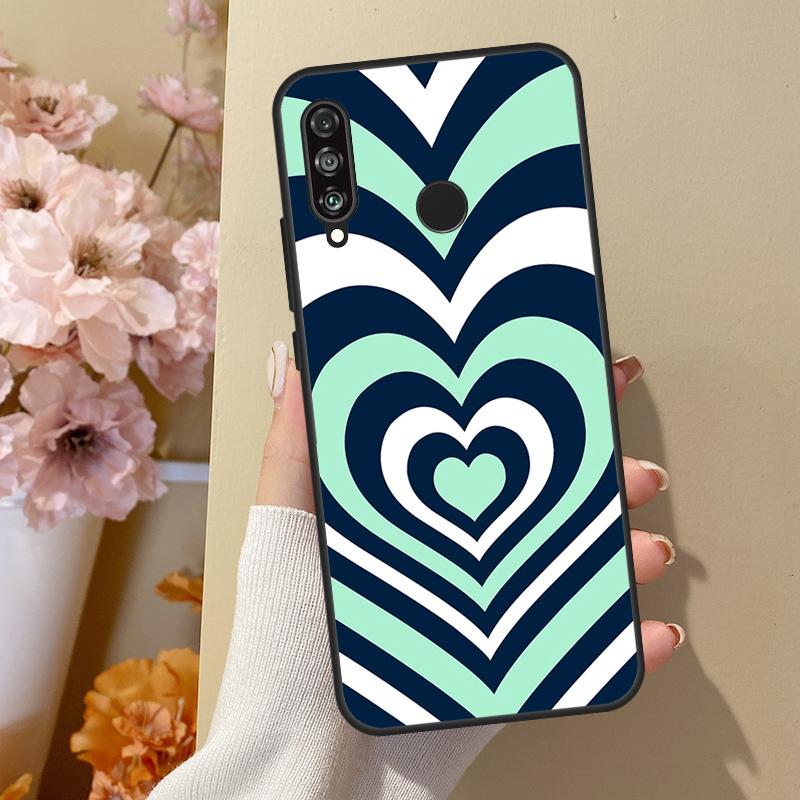 Latte Love Tunnel Brown Heart For Huawei Nova Y70 Y91 Y61 Y73 Y72 Y90 Y60 12s 12i 11i 8i 9 10 SE P40 Lite P30 P60 Pro Case