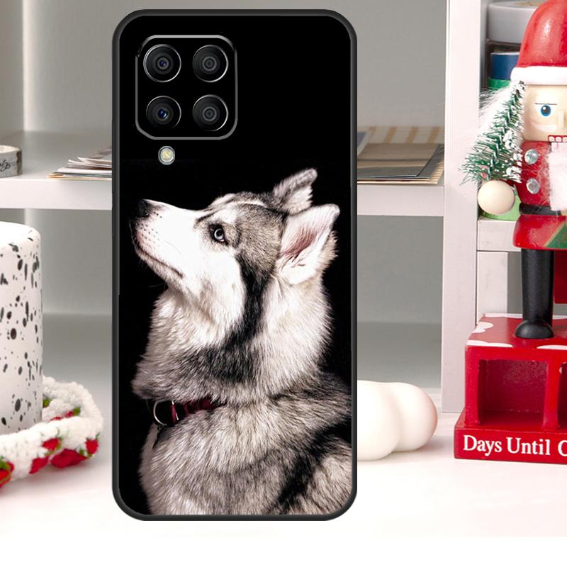 Funny Siberian Husky Dog For Samsung Galaxy M55 M15 M13 M23 M33 M53 M20 M21 M51 M12 M32 M52 M34 M54 M31s M30s Case