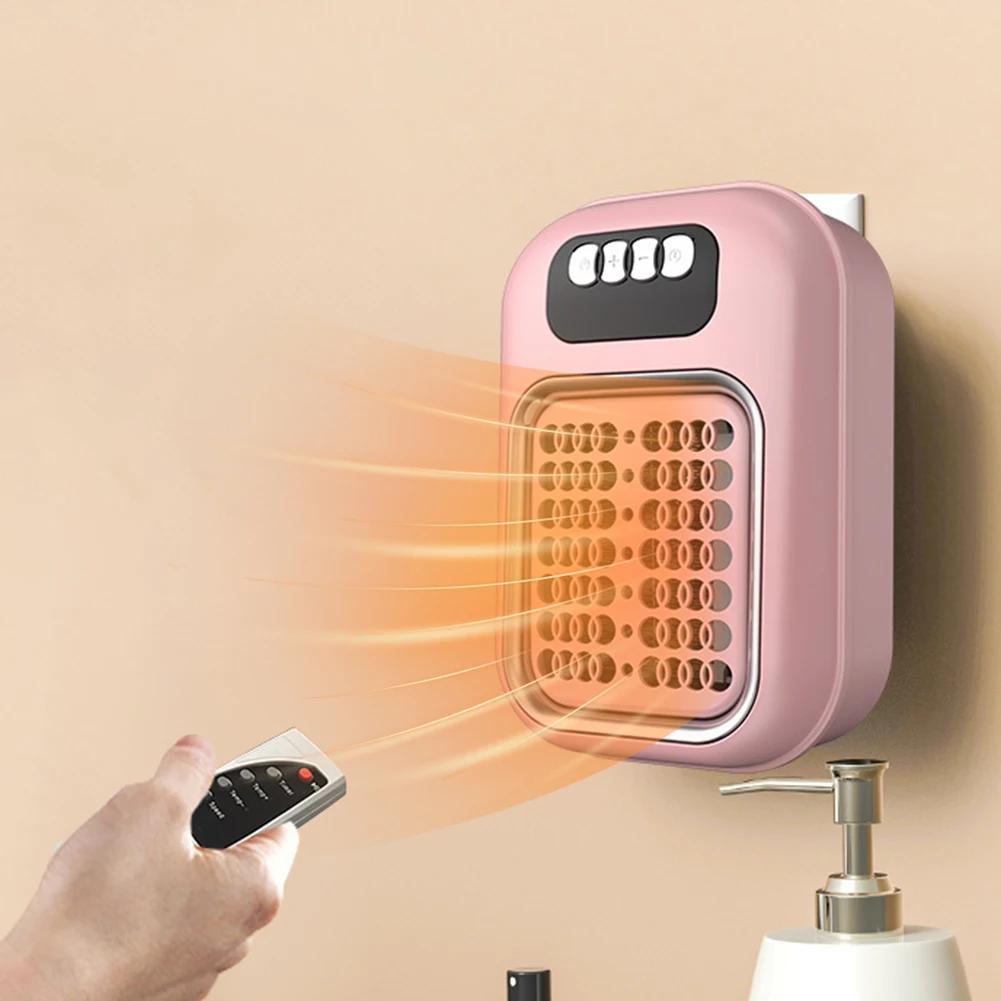 110V/220V Portable Heater 600W Remote Warmer Machine Mini Electric Fan Heater Wall Mounted Heating Stove Winter Home Appliance