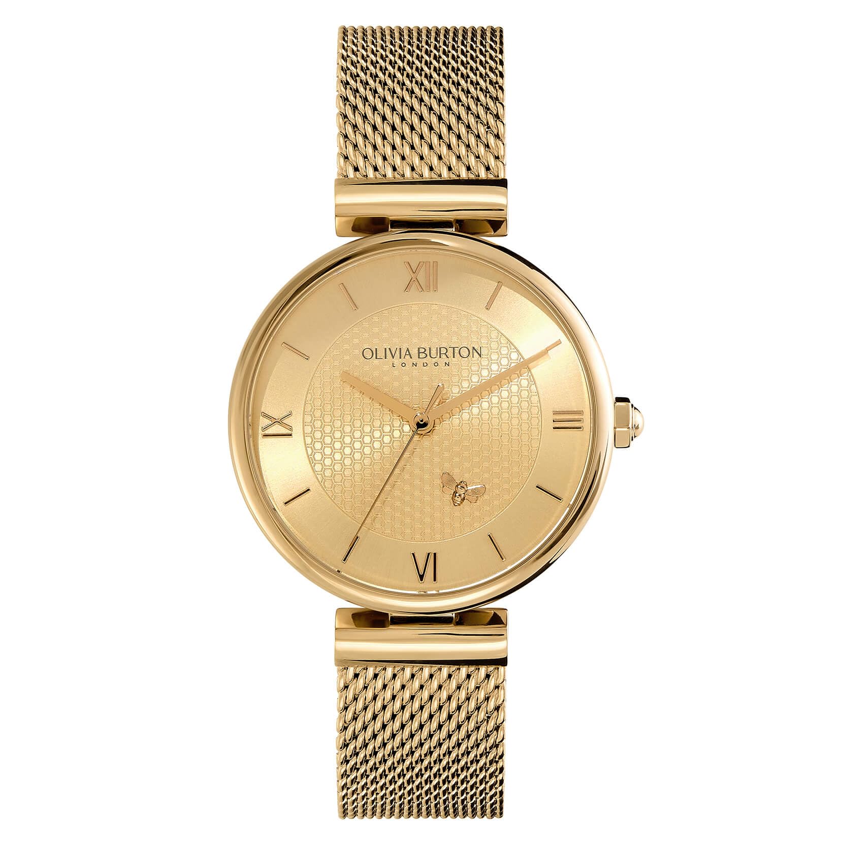 

Authorized Dealer Olivia Burton Watch ob24000096 Signature 36mm Minimalist B Light Gold Gold Mesh [OLIVIA BURTON] Women s T-Bar & золотой