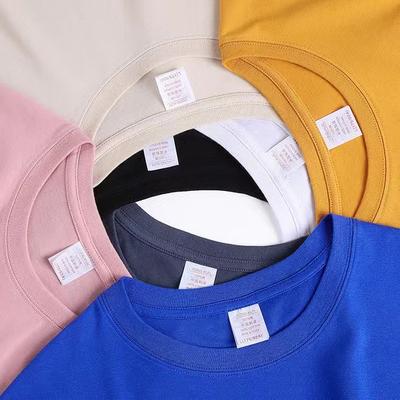 Pure Cotton Round Neck Short-sleeved T-shirt Solid Color Blank Shirt