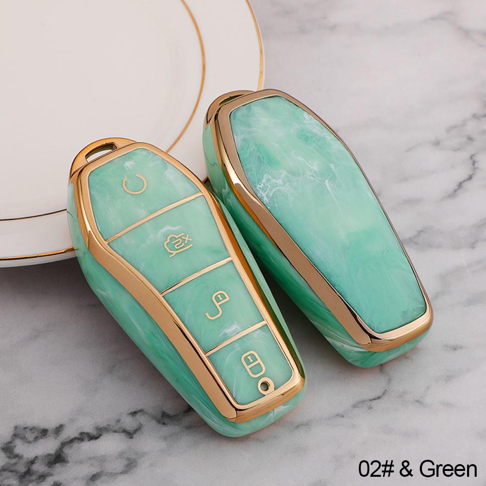 For BYD Qin Plusdmi Atto 3 Han EV Dolphin New Soft TPU Car Key Case 4 Buttons Remote Control Protect Cover Durable Accessories