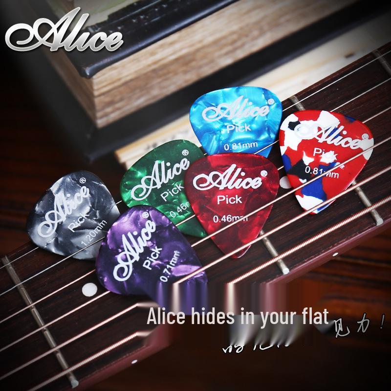 Alice Celluloid Gitarren- & Ukulele-Plektren - Rutschfest, Verschiedene Stärken