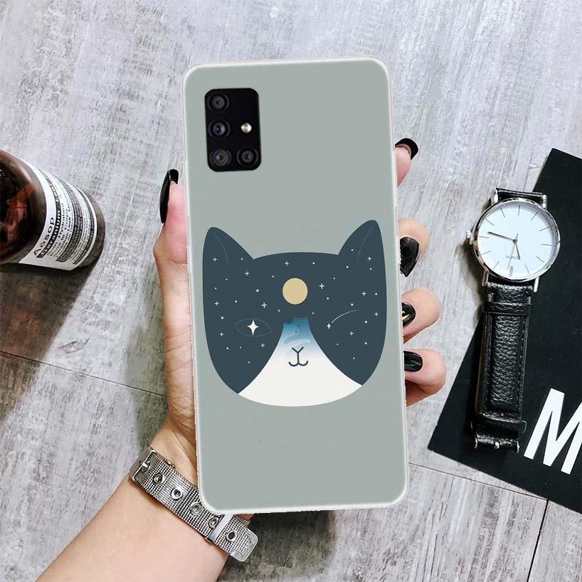 Abstraktní umění Kočka Hora Fudži Japonsko Krajina Pouzdro na telefon Pro Samsung Galaxy A12 A22 A32 A42 A52 A72 A51 A71 5G A41 A31 A21 A02S