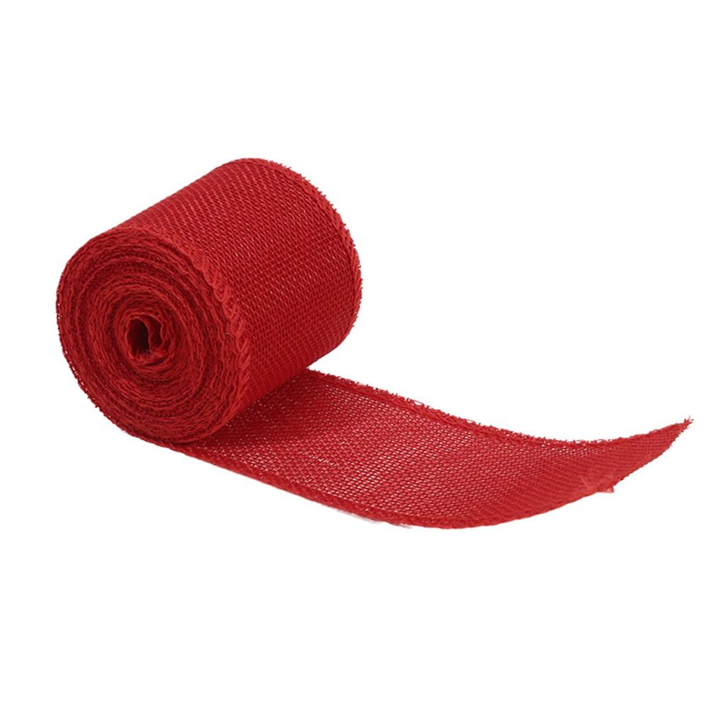 5 metrů 60mm Imitace lněné šňůrkové stuhy Role Vánoční dárkové balení Dekorace Svatba Párty DIY Ručně vyráběné Popruhy