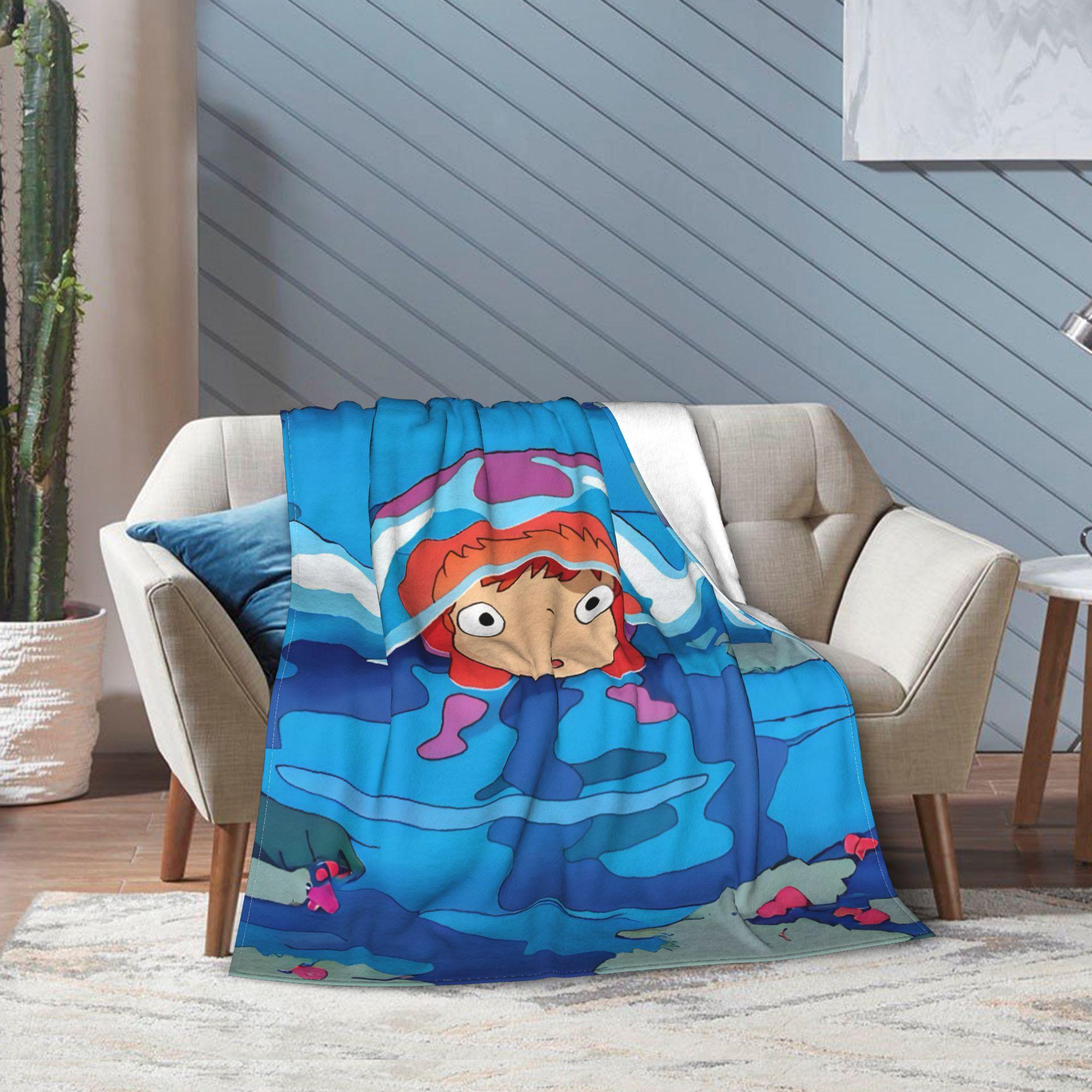 

Super Soft Ponyoed Throw Blanket Premium Fleece Flannel Lightweight Bed Blanket Fuzzy Plush Blankets All Season Use 75x100cm (30x40inch)