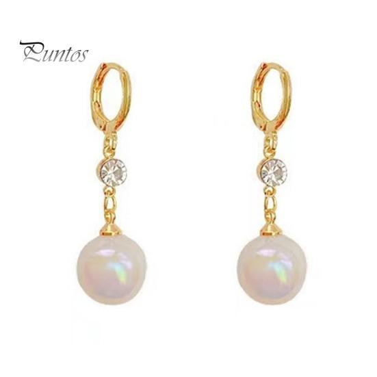 

1 пара элегантных висячих серег во французском стиле из искусственного жемчуга, инкрустированные блестящими стразами, свадебные серьги с пряжкой, ювелирные аксессуары, подарок золотистый