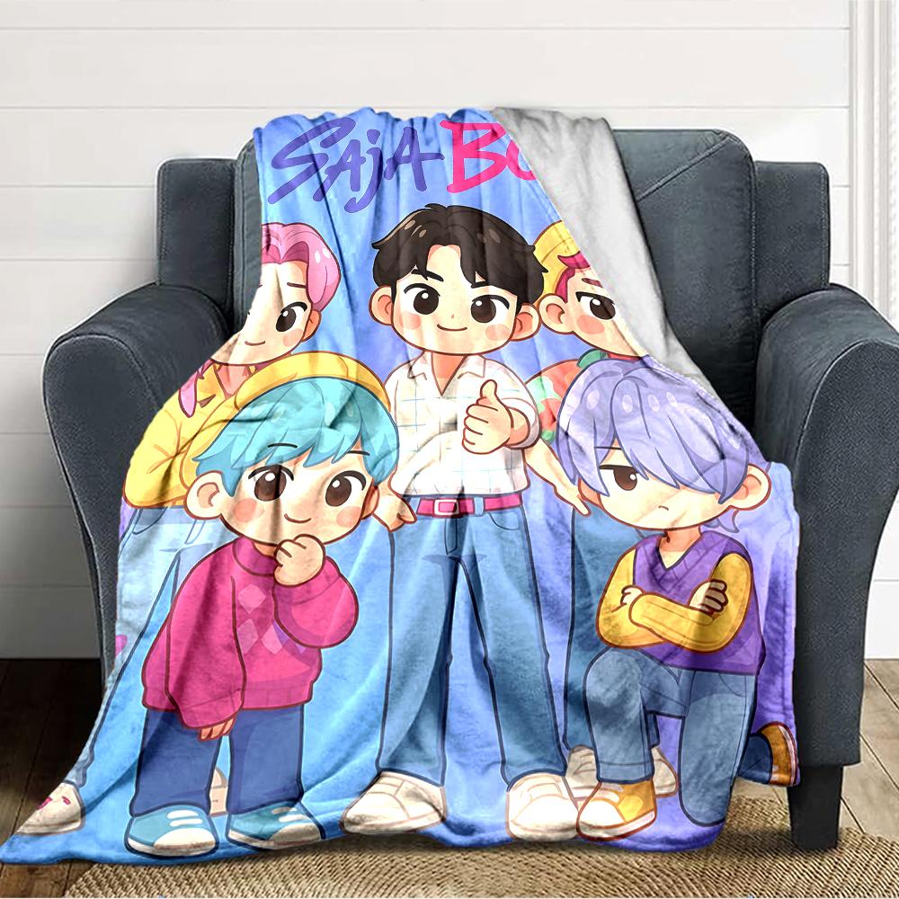 1 pezzo KPop Demon Hunters SAJA BOYS1 Coperta, Regalo, per Uomini e Donne, Coperta Morbida, Ottima per Divano Letto Divano Viaggio, Coperta Leggera in Flanella