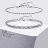 Vnox 2 Stück/Set Edelstahl Seilkette Armband Set Gedreht Doppelkette Verstellbar 18-21cm Trendiger Schmuck Geschenke für Männer Frauen