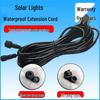 10-20m Waterproof Solar Floodlight Streetlight Extension Cord with DC Male-Female Double Pin Sockets