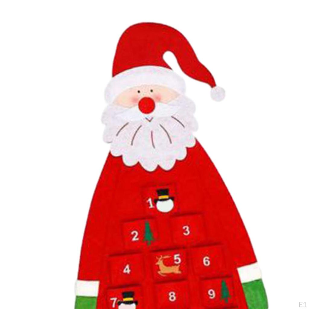 Festive Santa Claus Advent Calendar - Handcrafted Hanging Gift for Kids and Office Decor
