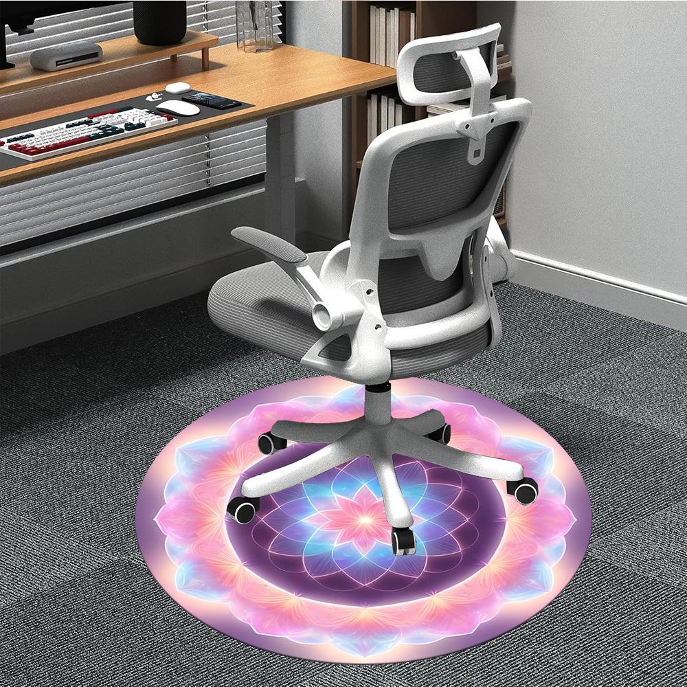 

1pc Mandala Art Chair Carpet for Office, Soft Flannel Throw Mat, Perfect for Office,Holiday Party Decoration Choice yy251113131 80cm by 80cm