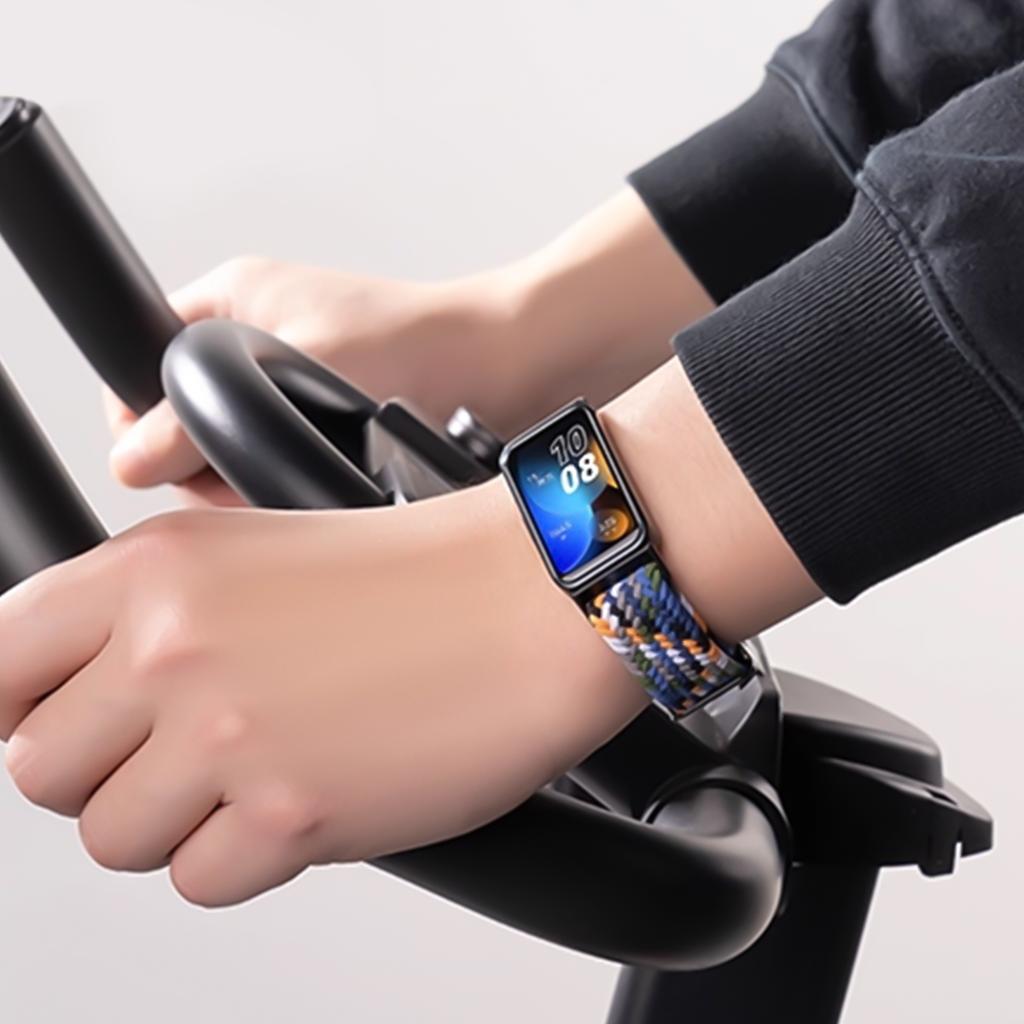 Watch Strap for Huawei Band 8 9 10 Accessories Wristband Elastic Magnetic Nylon Braided Belt Bracelet Correa Huawei Band 9 Band
