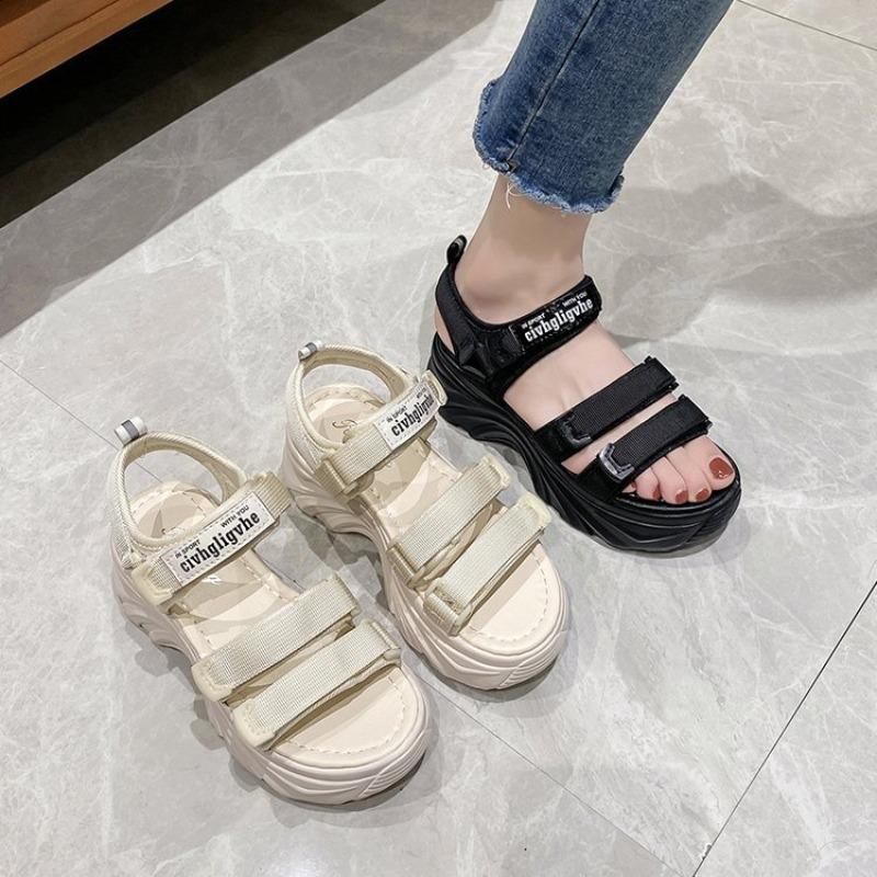 Beach sandals women's summer new trendy student muffin platform women's shoes dad sports sandals women