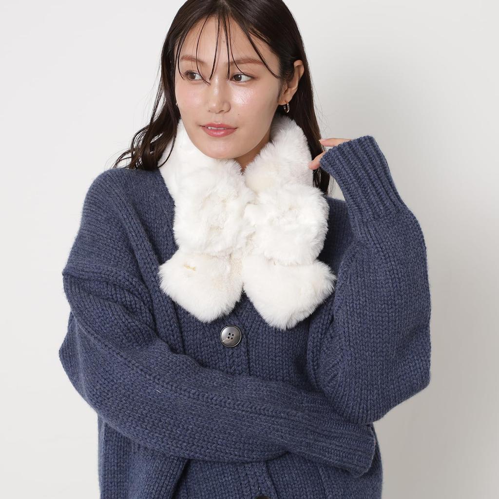 Moonbat [Paul & Joe] Kunstpelzschal für Damen mit Band, 24-113-46091, 20-00