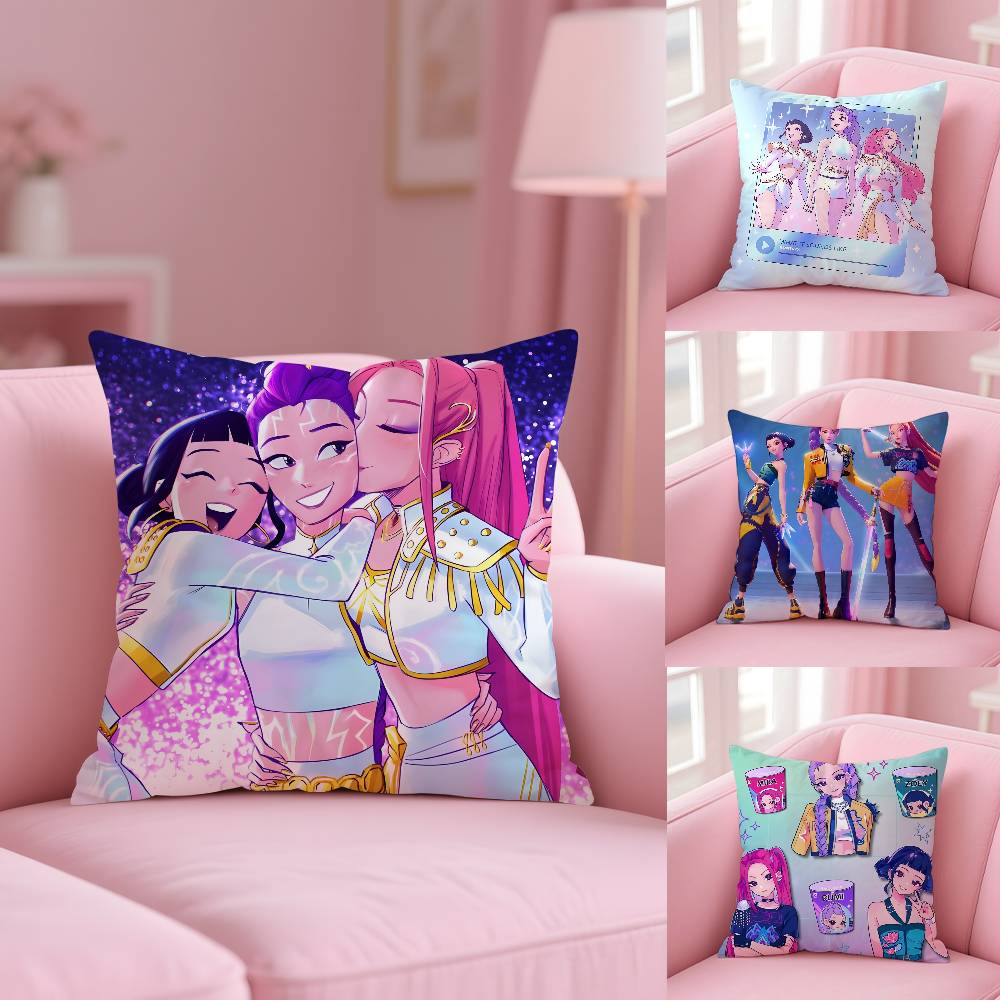 Kpops D-Dämon H-Jäger Kissenbezug Muster Bedruckter Kissenbezug für Wohnzimmer Sofa Kissenbezug & Schlafzimmerdeko