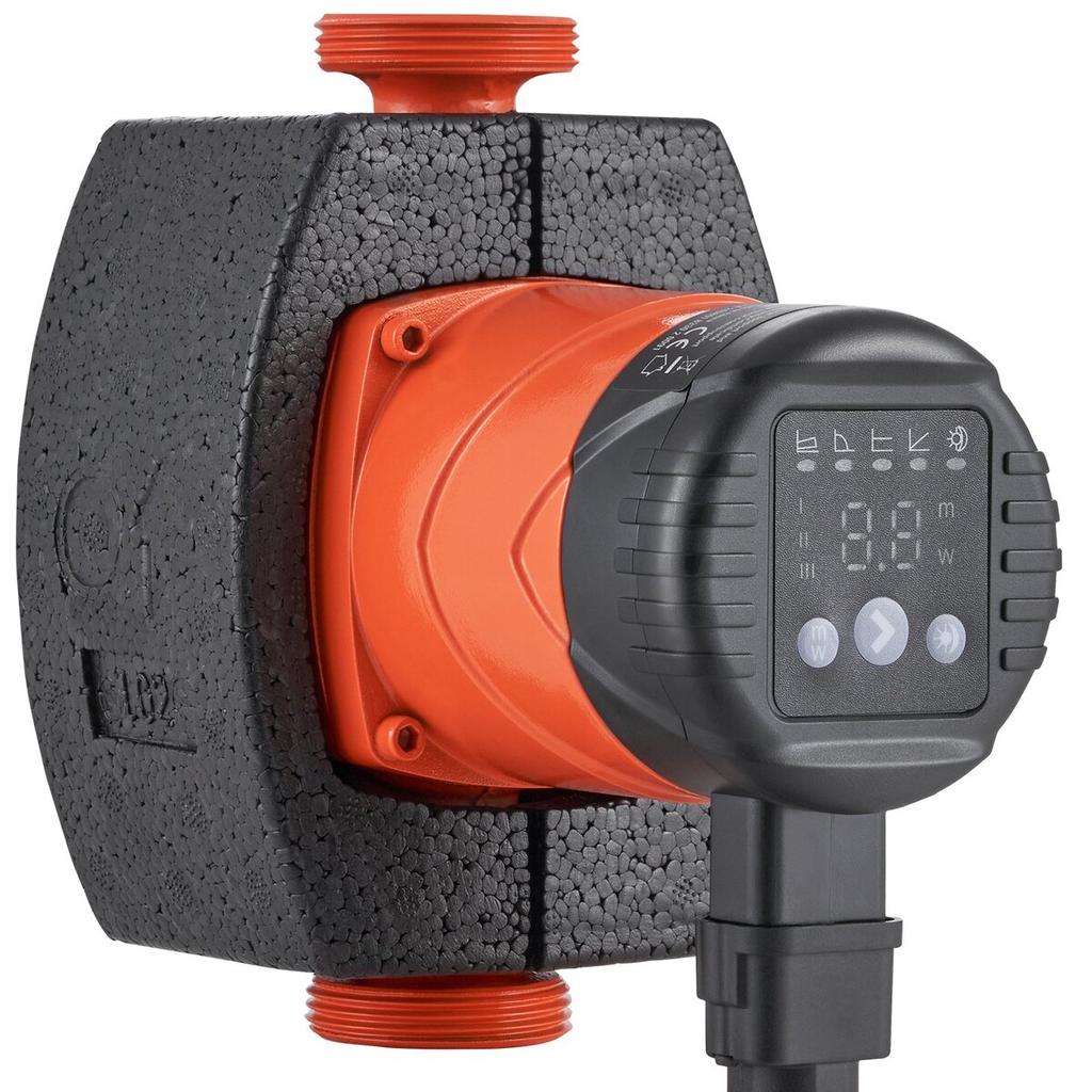 Vevor Hot Water Circulation Pump Energy-efficient High-Efficiency Circulation Pump ECM Permanent Magnet Motor 220V 60W, 67 L/min Max Flow Rate, 8m Max