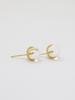 Ound Clear Quartz Teardrop Gemstone Earrings-M