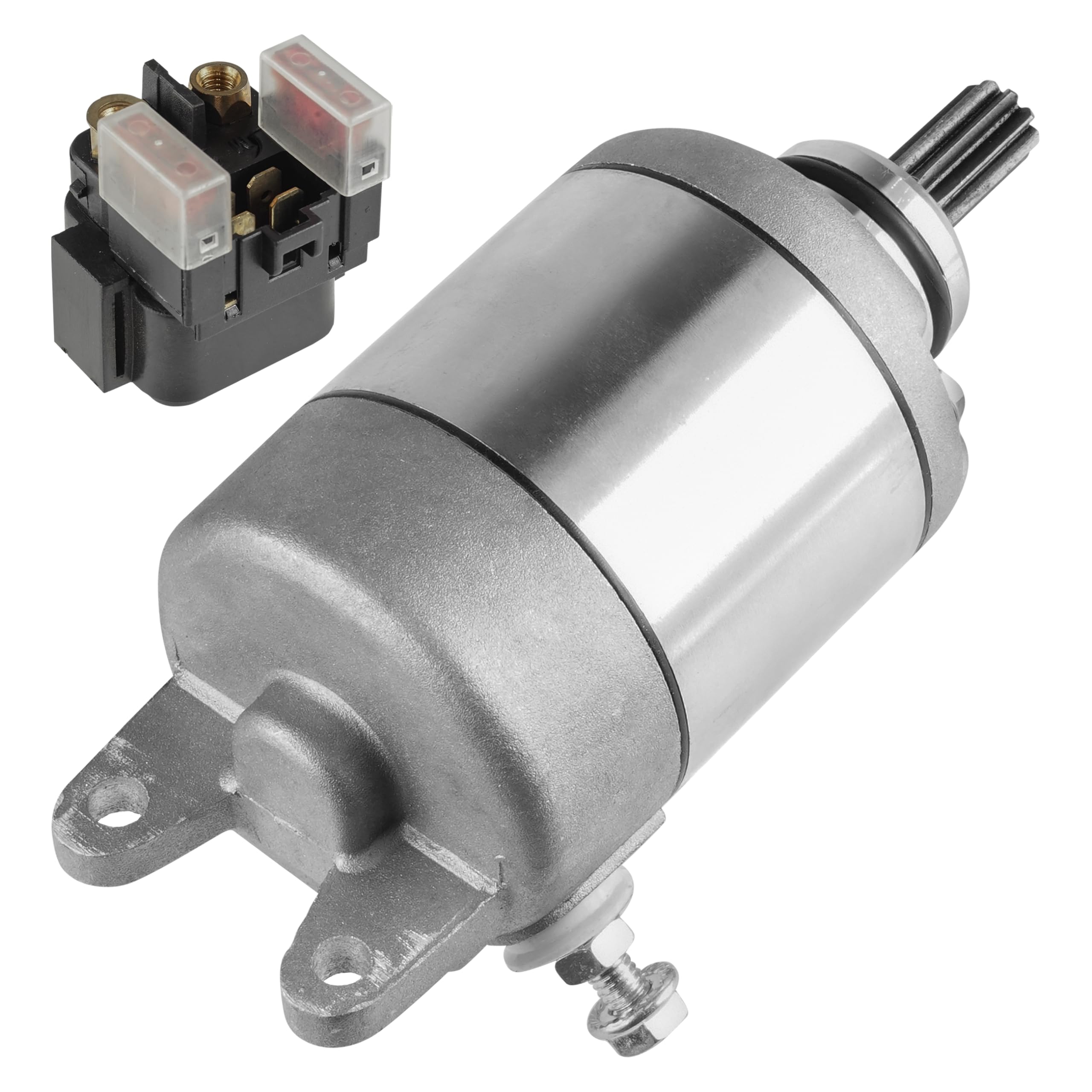 Starter Motor And Relay Solenoid Compatible with KTM 250 XCF-W XCFW 2006-2013/250 Exc-F 2007 KTM Starter 77040001000 Starter