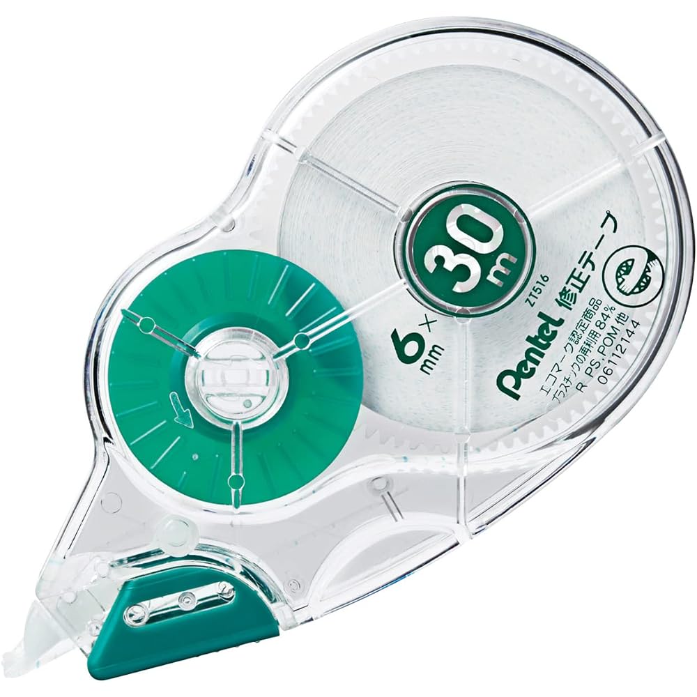 Pentel 30m correction tape XZT516-W green